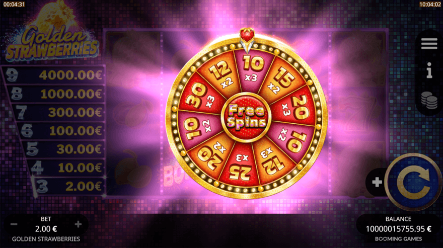 Free Spins Wheel of Fortune Golden Strawberries