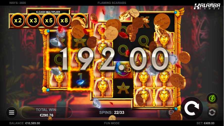 Flaming Scarabs Gameplay