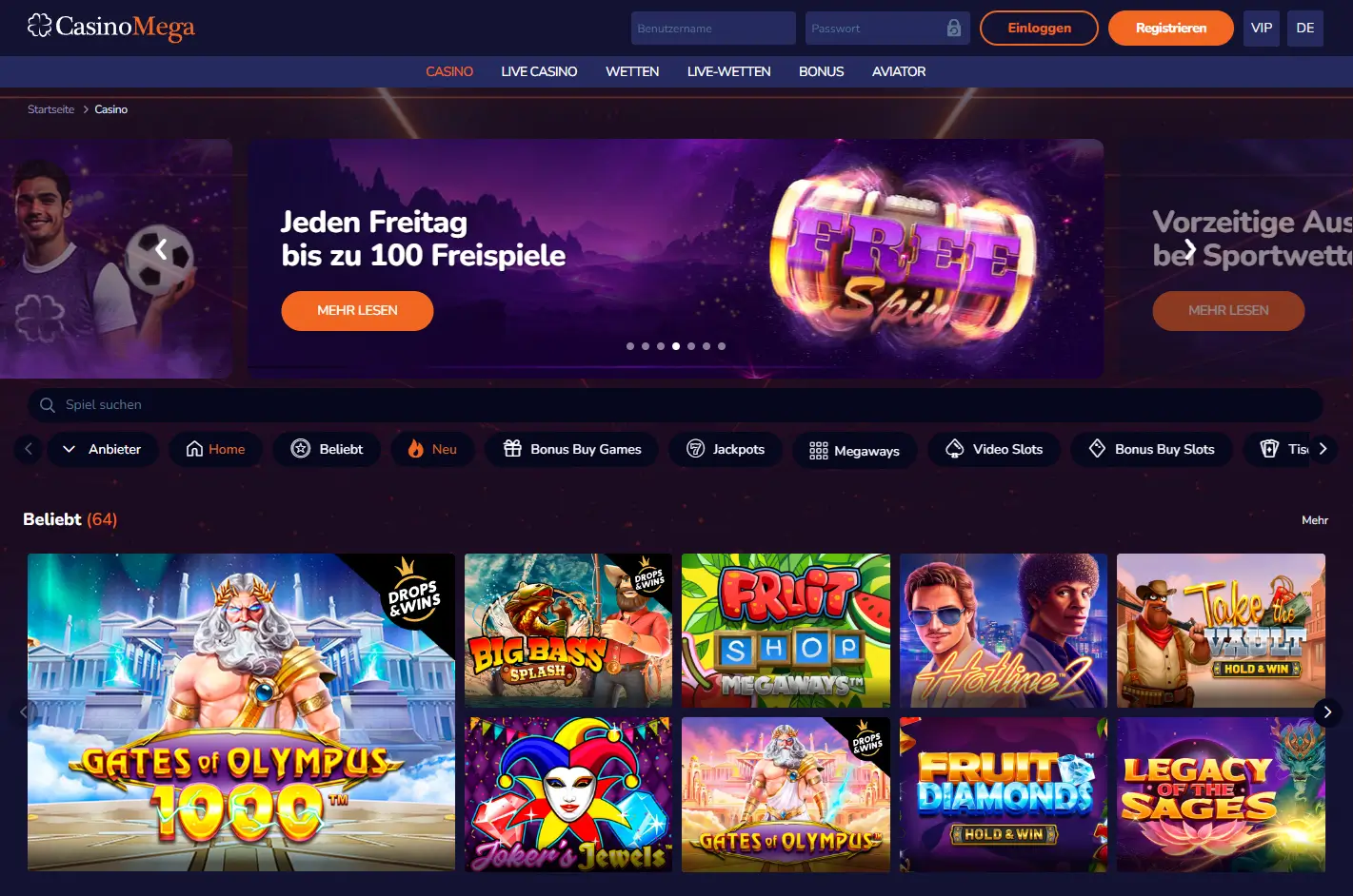 Casino Mega Front